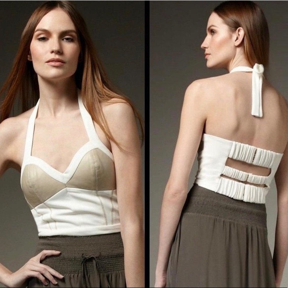 Leifsdottir Ivory Taupe Bustier Halter